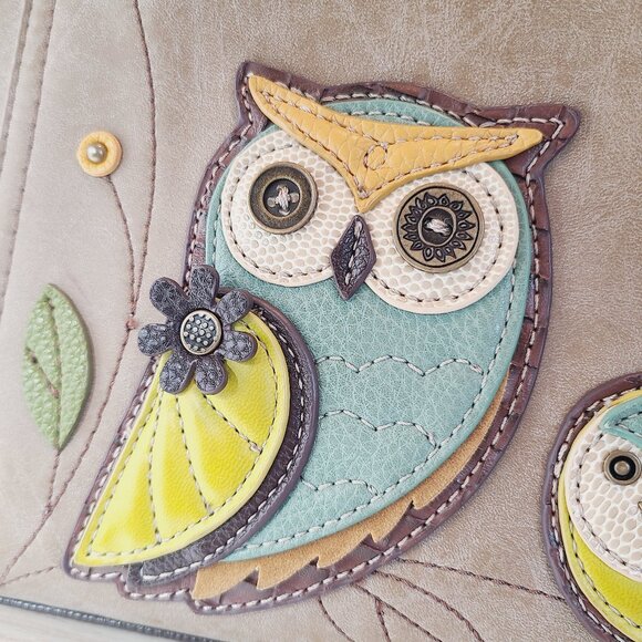 Chala Owl Convertible Backpack Tote – Earth Tones with Whimsical Charm - Picture 2 of 16